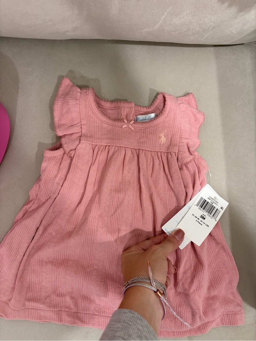 Ralph Lauren Pink pointelle Dress